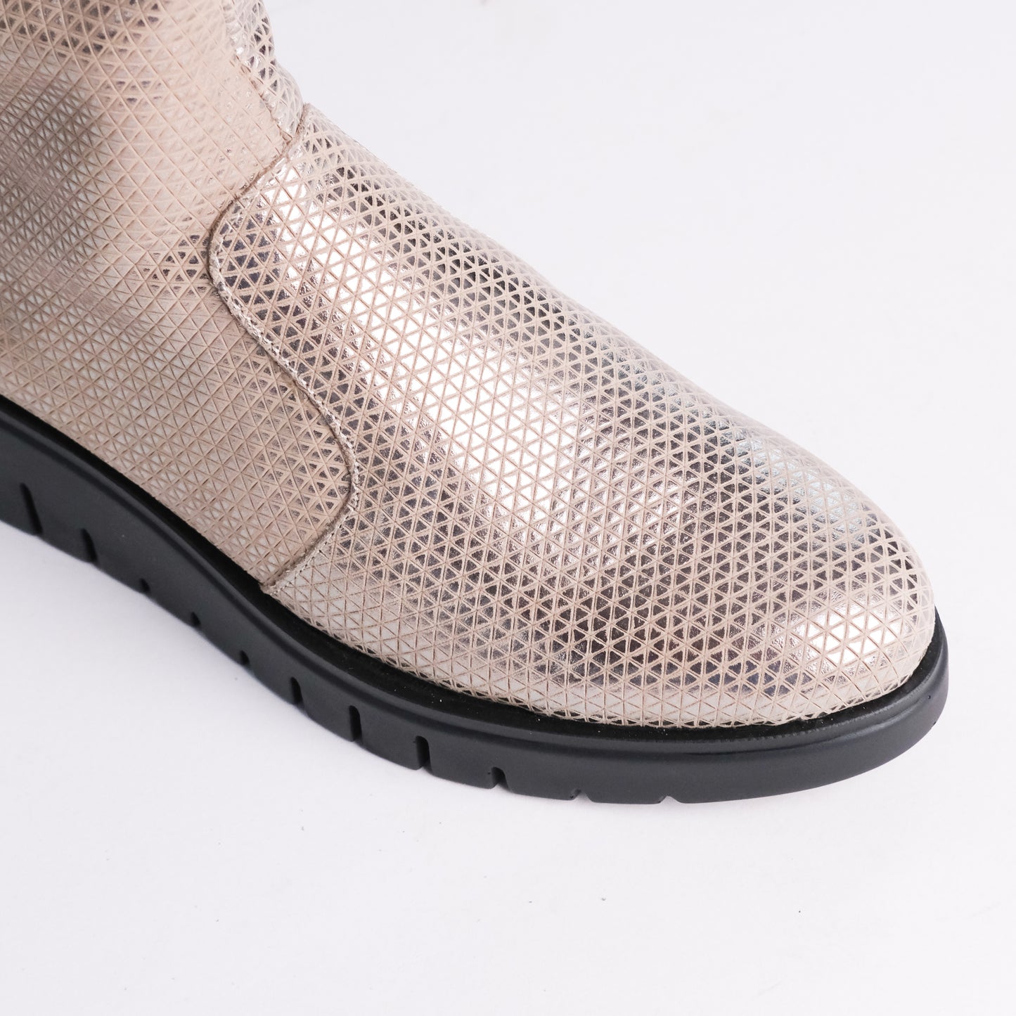 METALLIC MID-CALF BOOT
