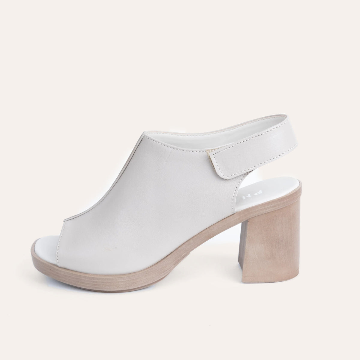 Lucca Heel, handmade leather block-heel sandal by Phelan Footwear