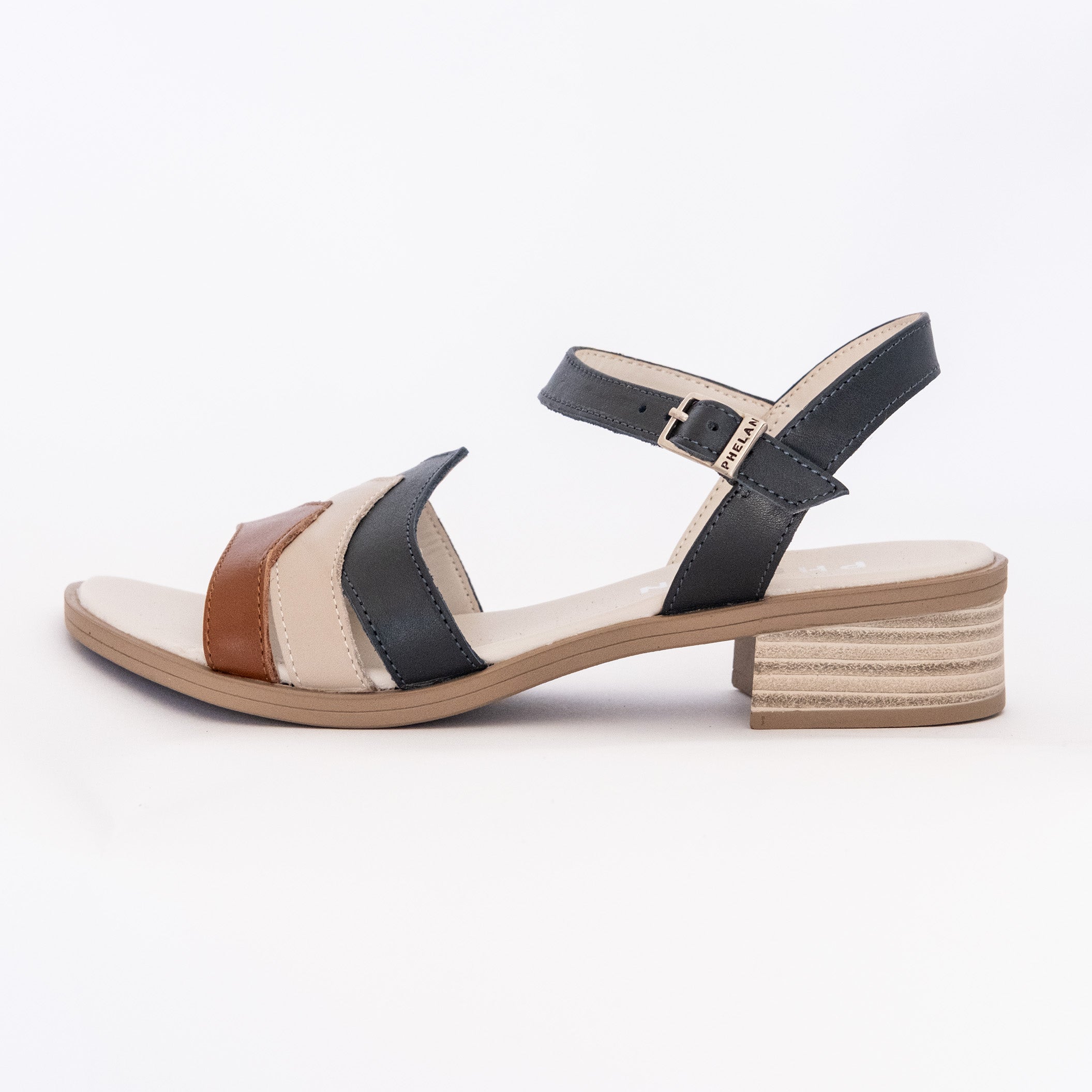THREE-TIER COLOURBLOCK SANDALS