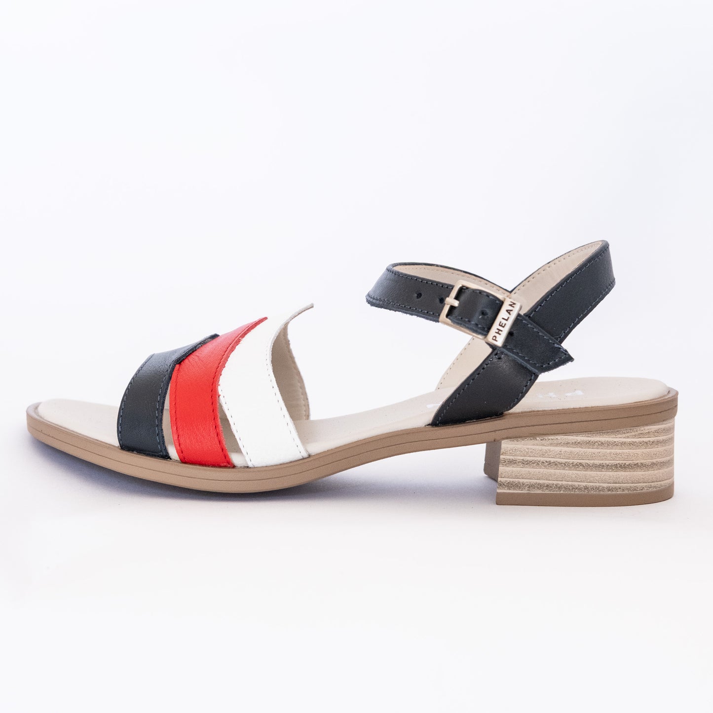 THREE-TIER COLOURBLOCK SANDALS