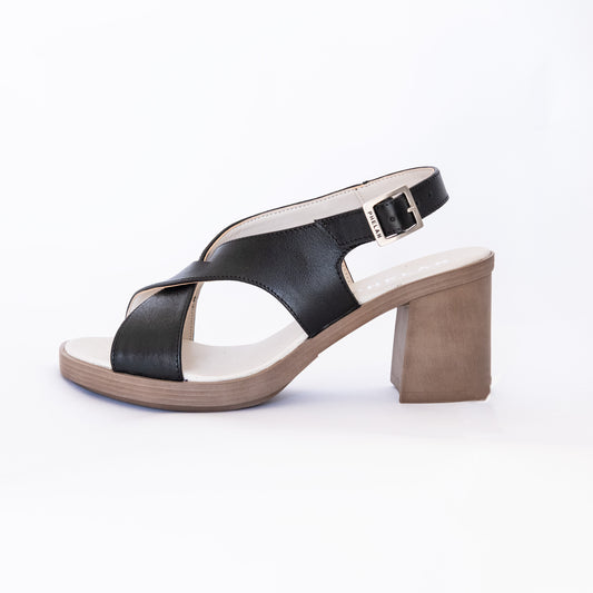 CROSS BLOCK HEELS