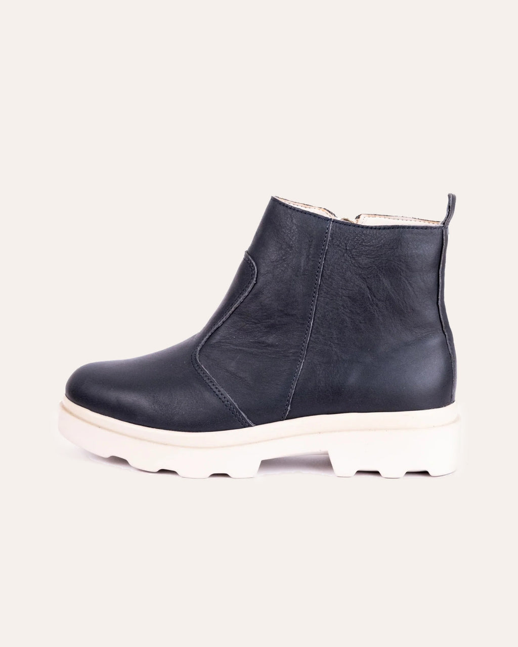 Sheraton Ankle Boot in Navy, handmade leather boot by Phelan Footwear