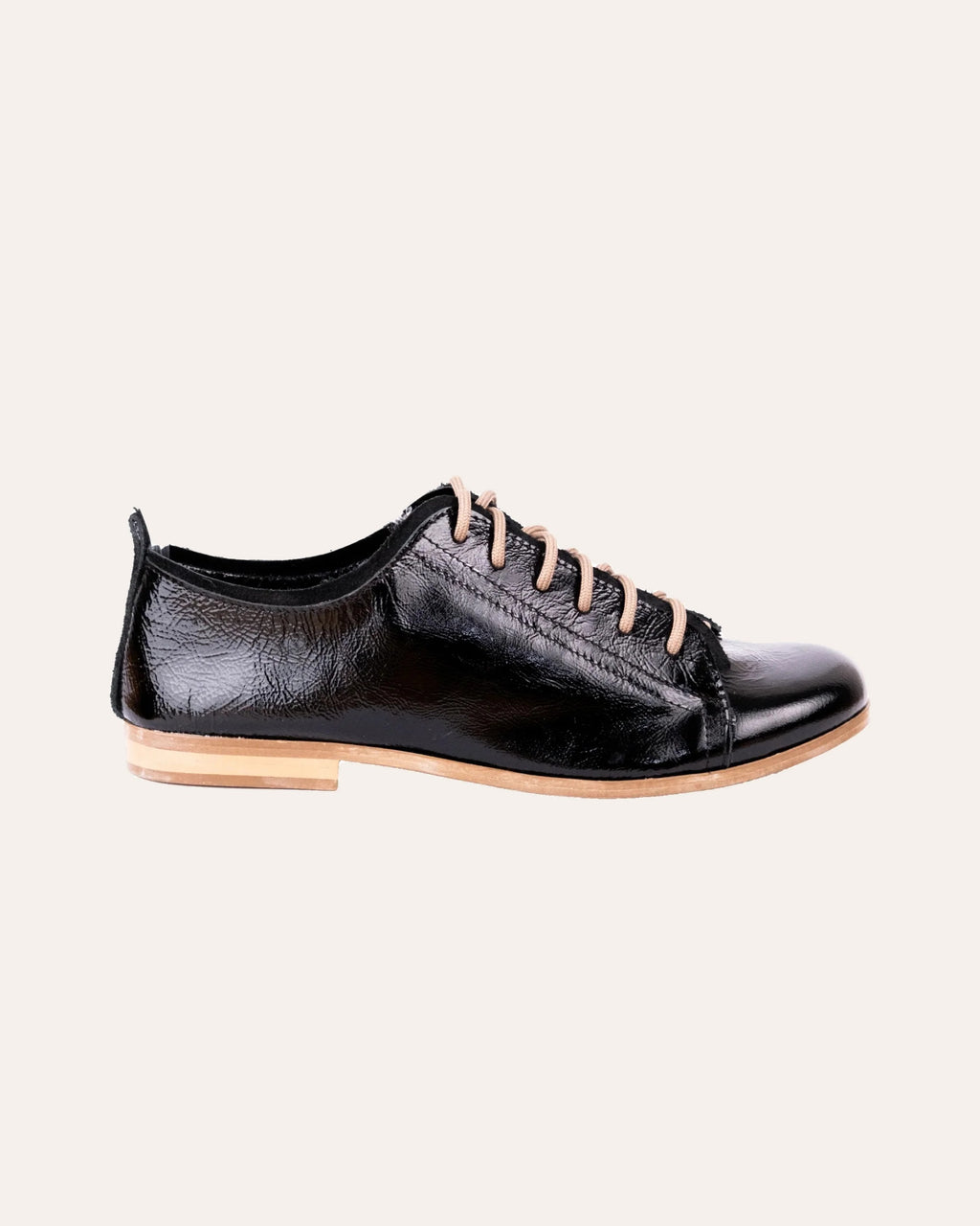 O'Brian Flat, handmade leather lace-up flat by Phelan Footwear