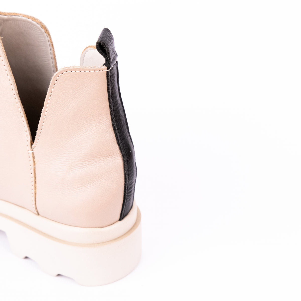 Romy Ankle Boot in Taupe, handmade leather boot by Phelan Footwear