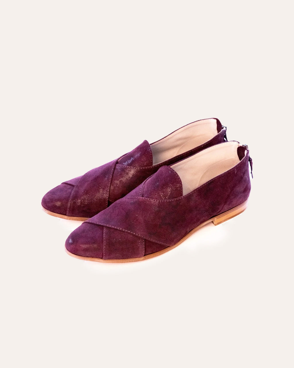 Crossover Pixie in purple suede, pair