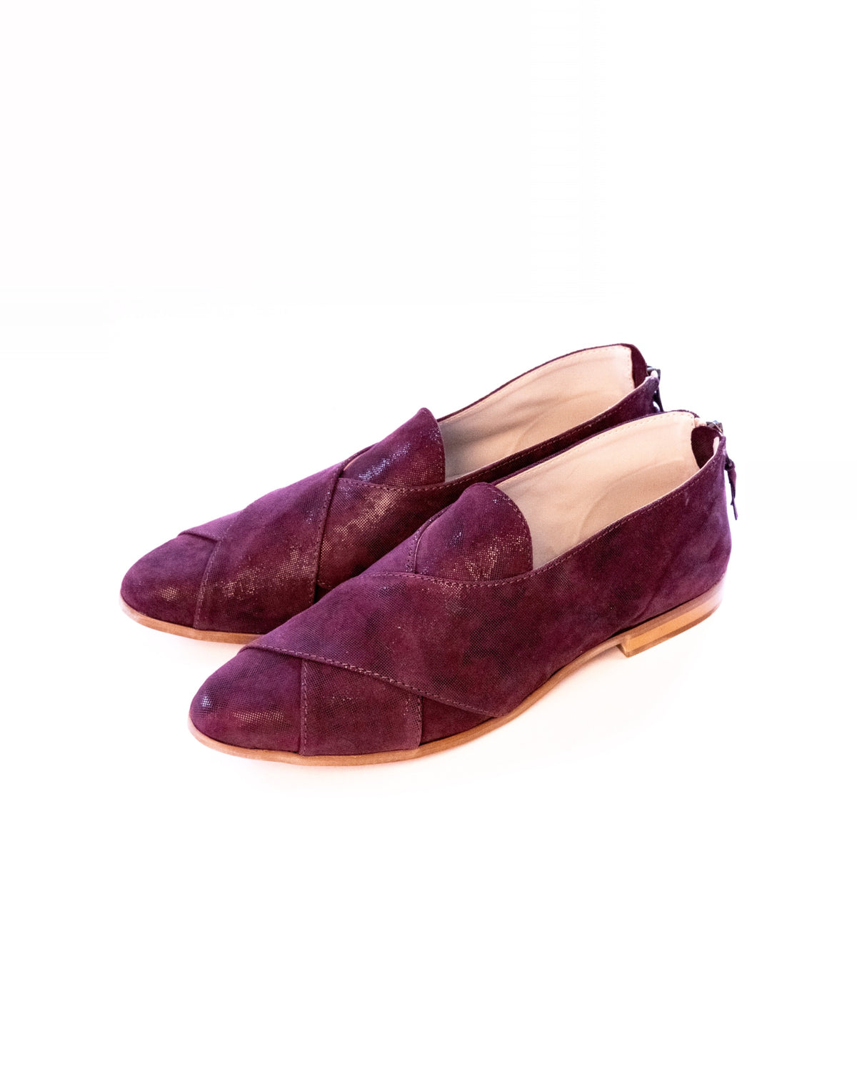Crossover Pixie in purple suede, pair
