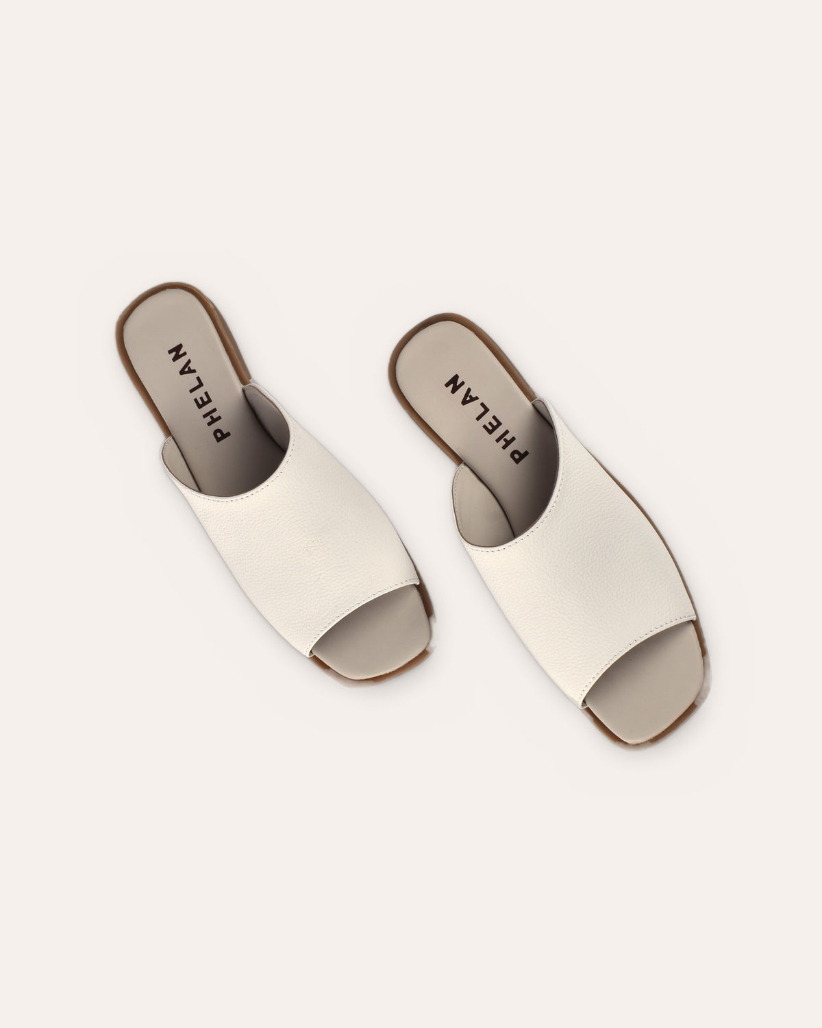 Mykonos Slide in White, the pair from above
