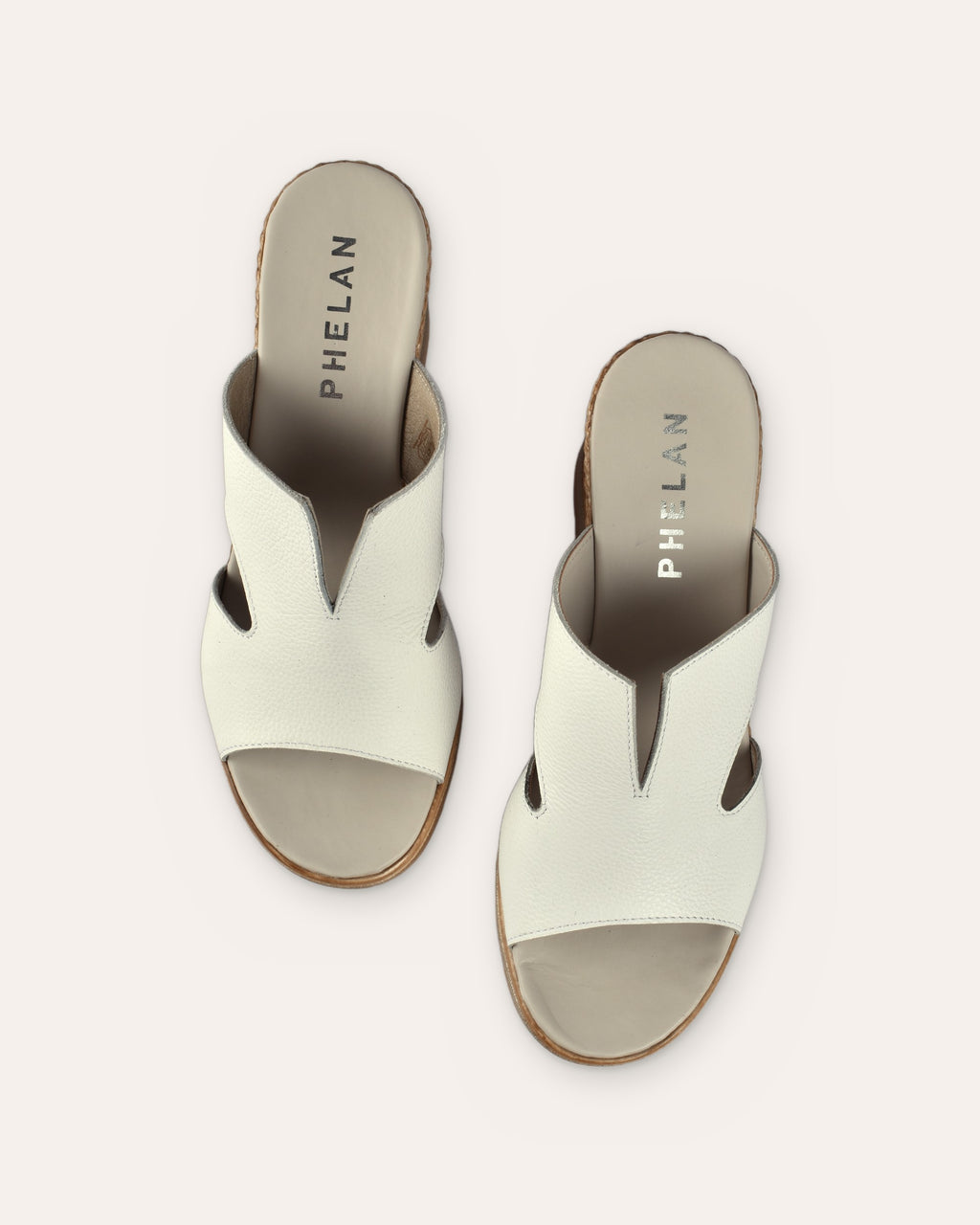 Positano Wedge in White, the pair from above