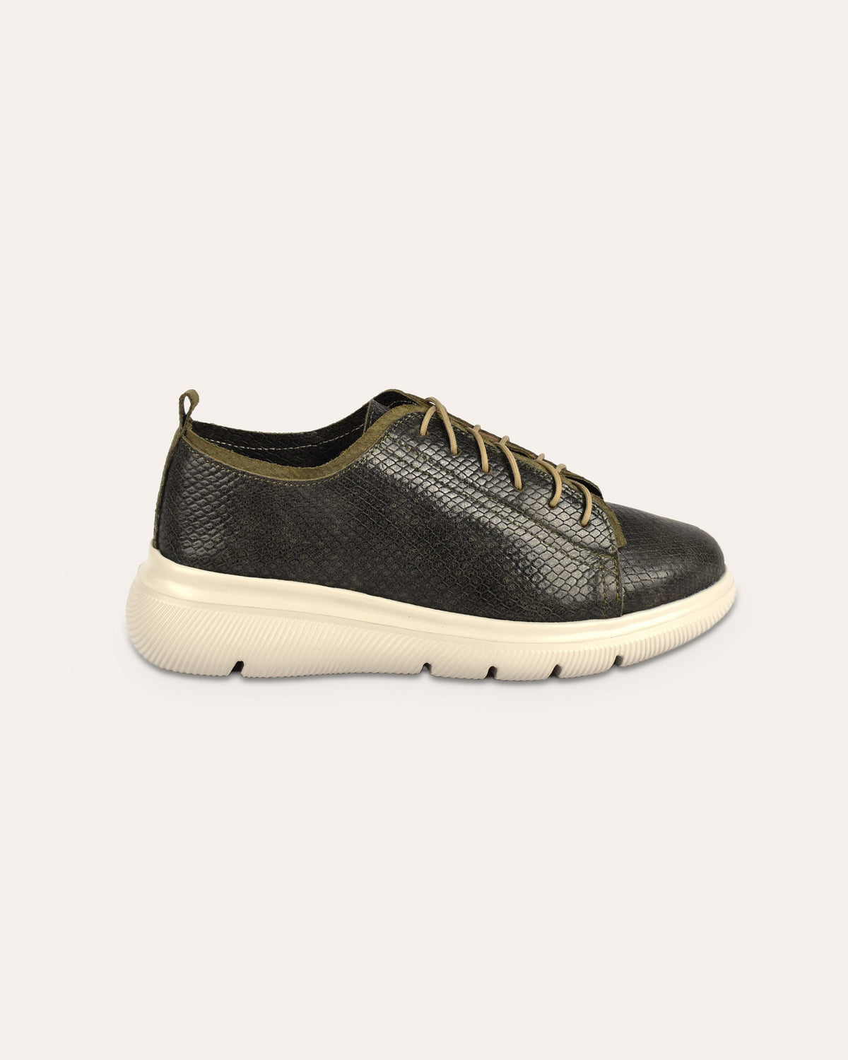 Deck Sneaker in Olive/Olive, from the other side