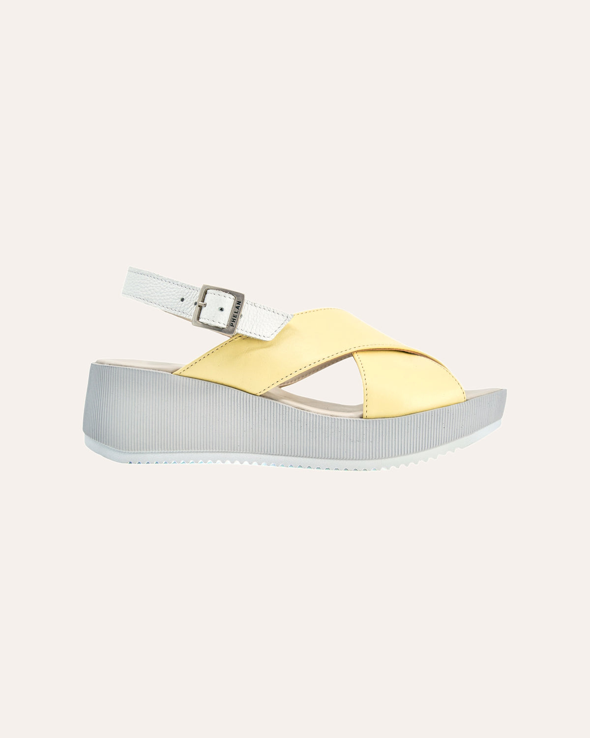 Capri Platform in Yellow/White, side view of the platform