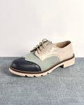 AVA BROGUE in Navy/Sky/Fog, handmade leather wingtip brogue by Phelan Footwear