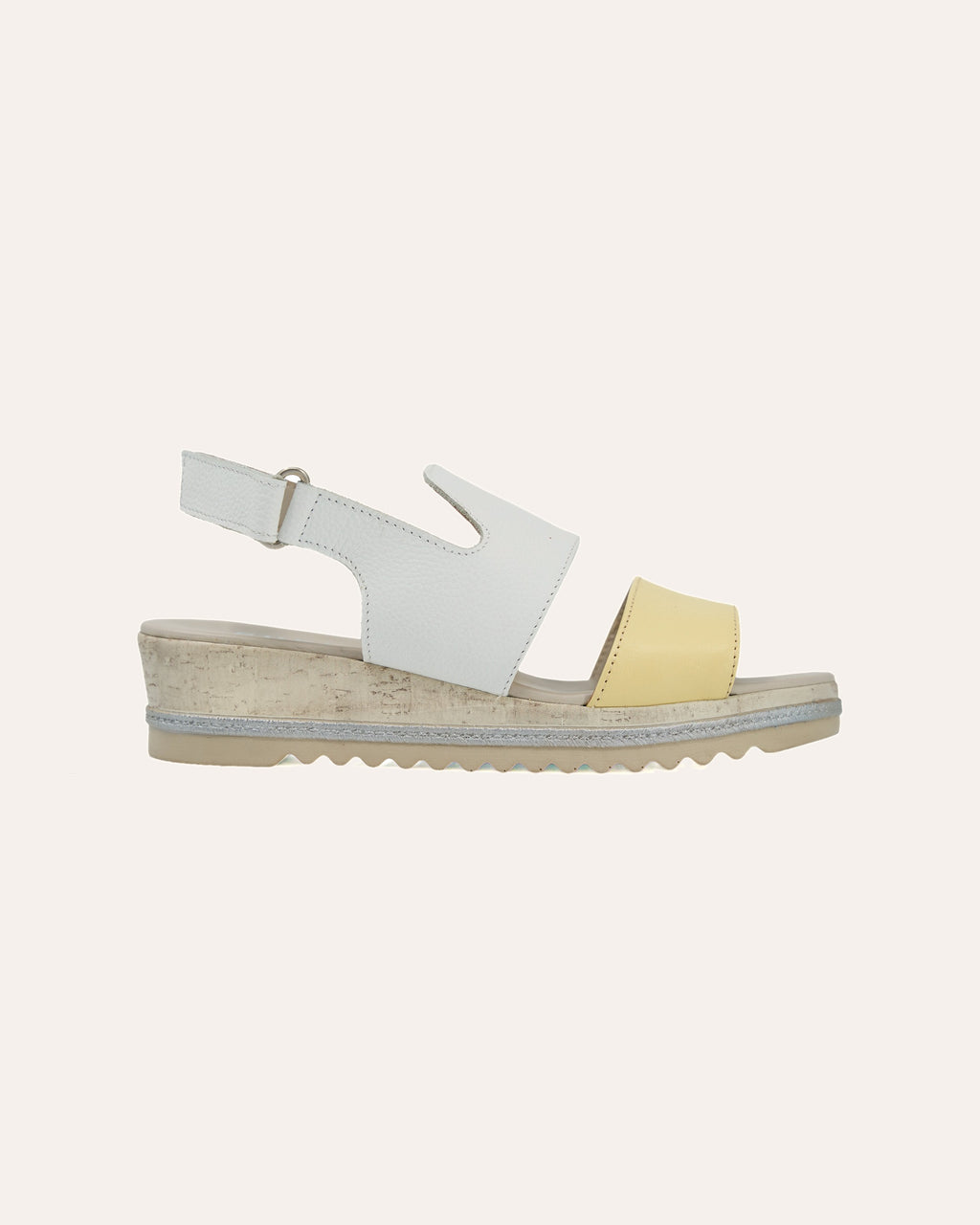 Sail Wedge in White/Yellow, side view of the wedge