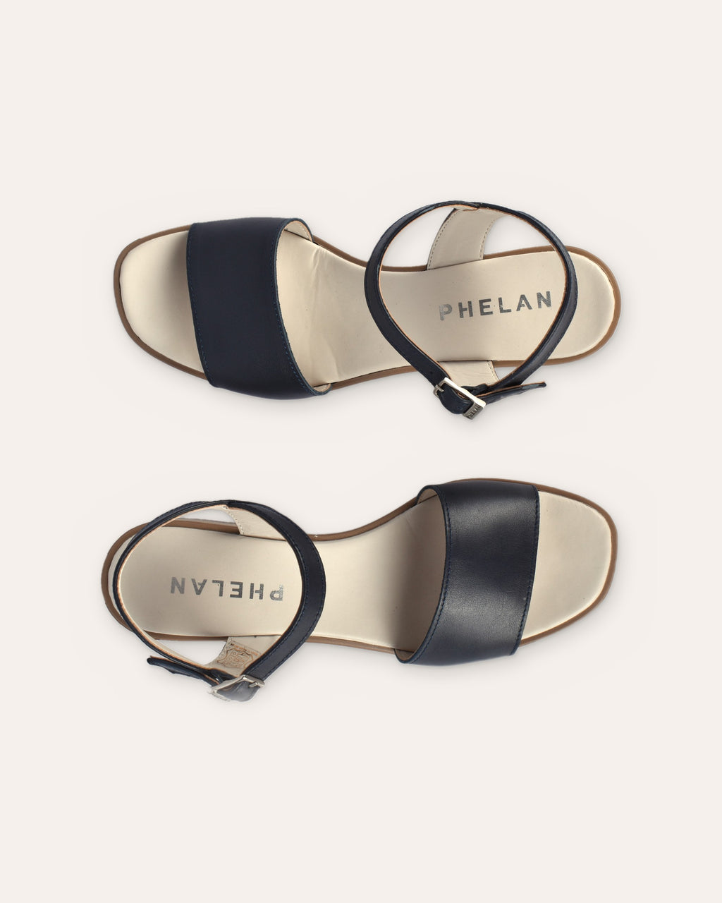 Stella Heel in Navy, the pair from above
