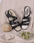 Nova Sandal in Black — handmade leather sandal by Phelan Footwear