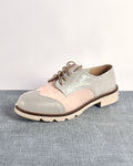 LOLA BROGUE in Sky/Blush, handmade leather wingtip brogue by Phelan Footwear