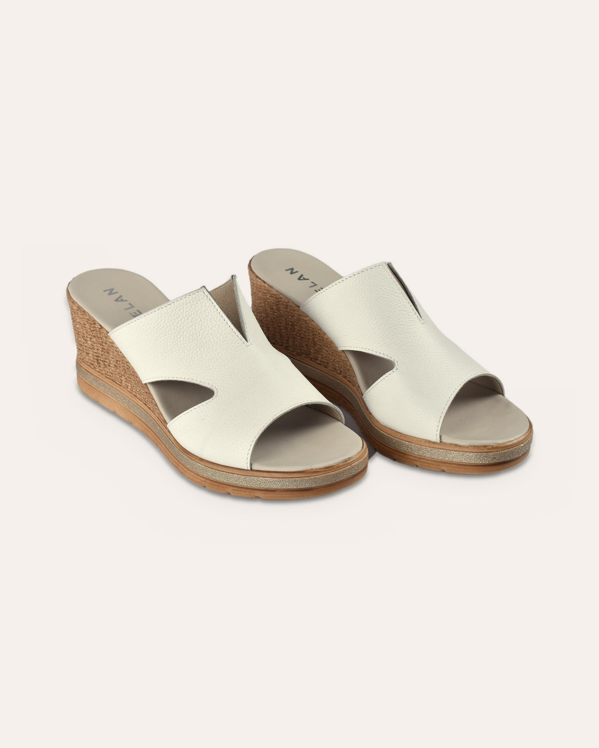 Positano Wedge in White, the pair from the other side