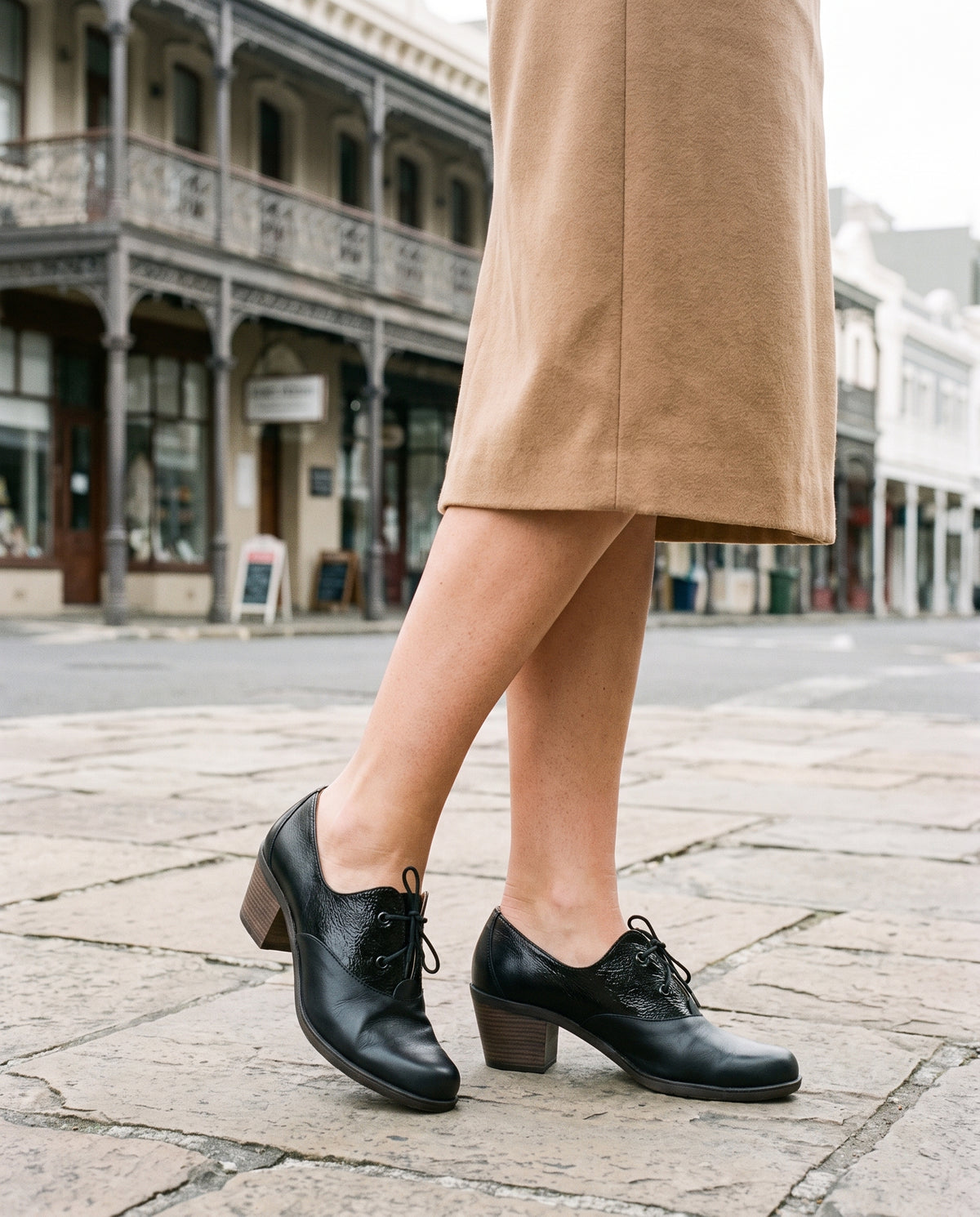 Audrey Heel in Black, worn