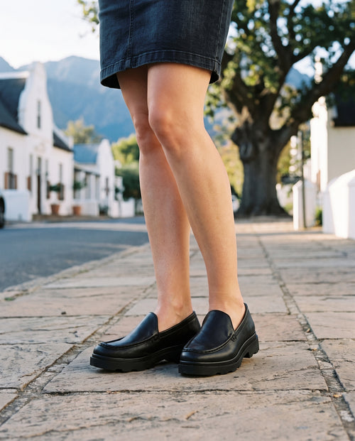 Billie Loafer in Black, worn
