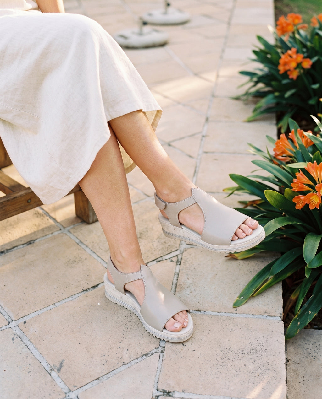 Clara Wedge, worn