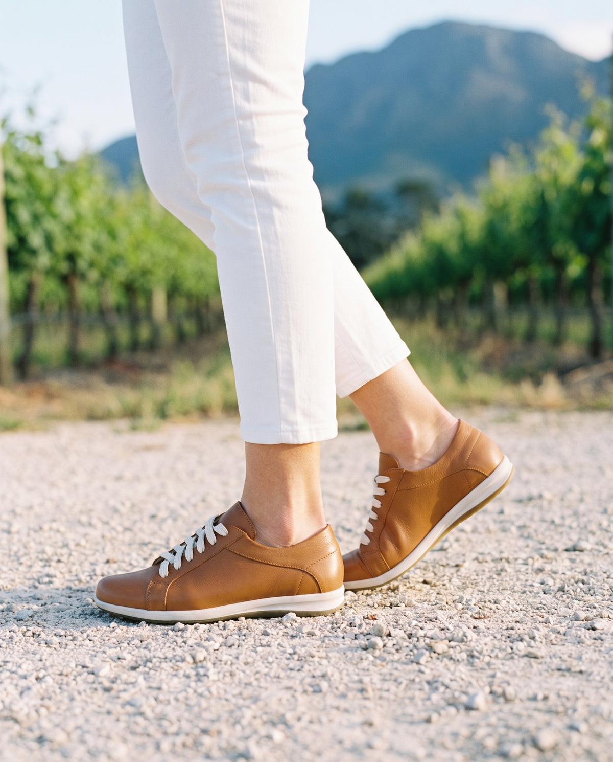 Hydra Sneaker in Tan, worn