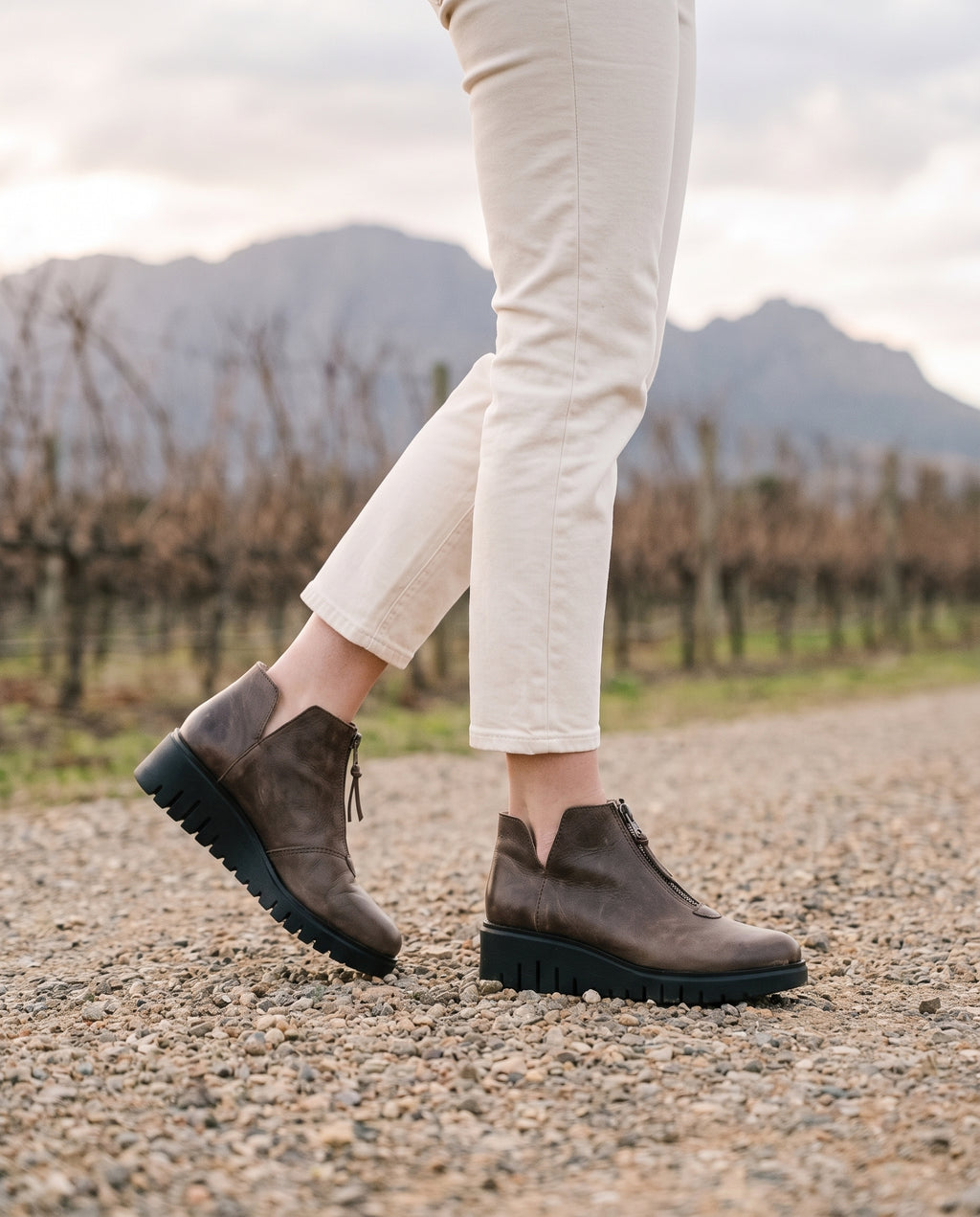 Lifted Chelsea Boot in Brown, worn