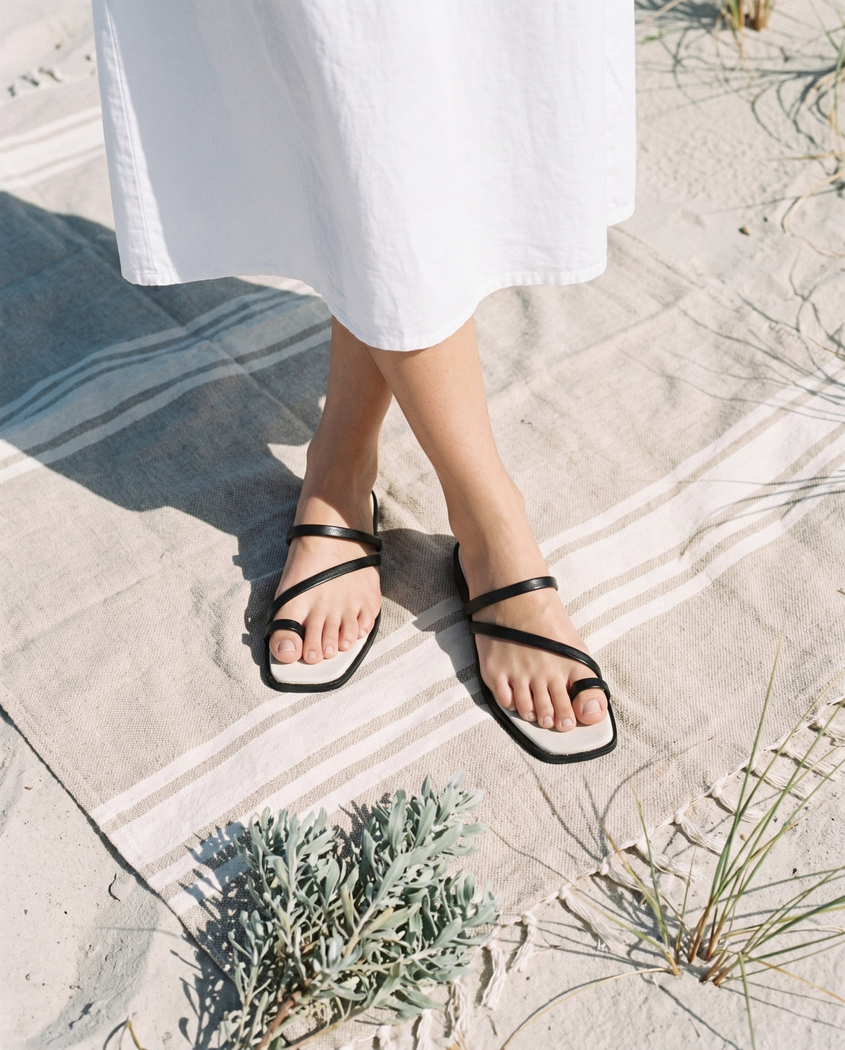Lipari Slide in Black, worn