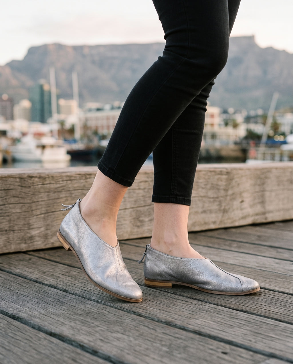 Pixie Flat in Silver, worn