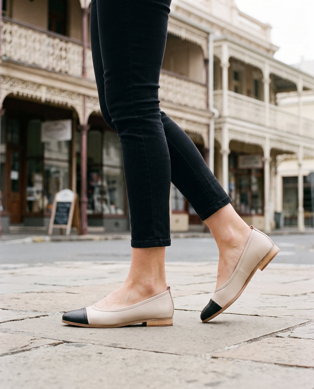 Tessa Pump, worn