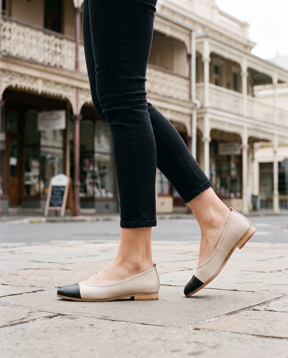 Tessa Pump, worn