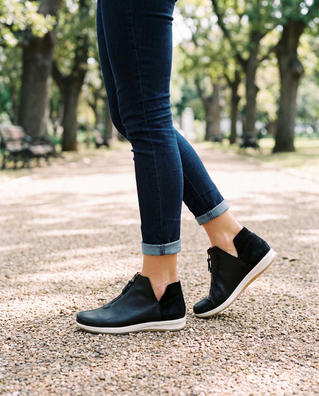 Walker Chelsea Boot in Black, worn