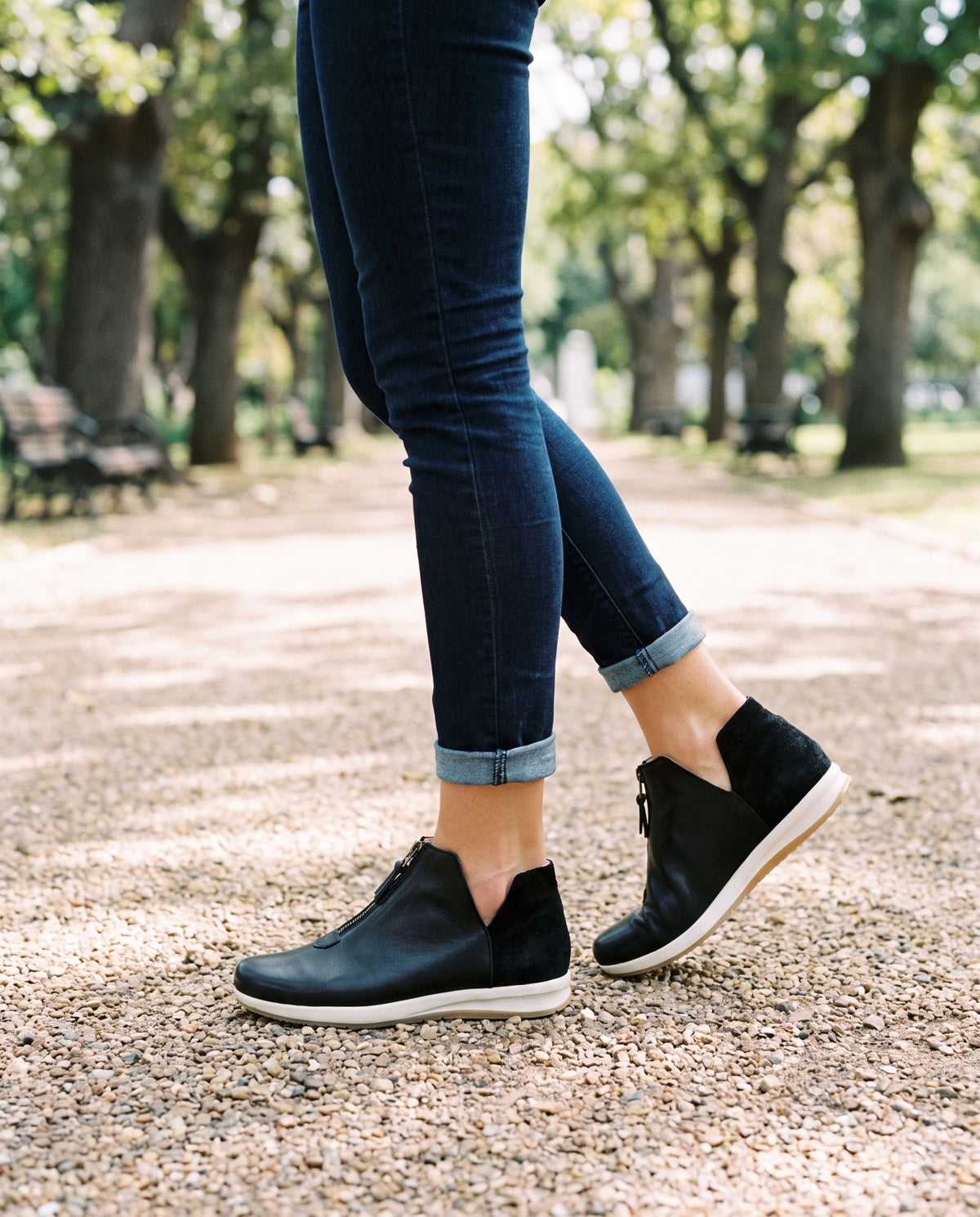 Walker Chelsea Boot in Black, worn