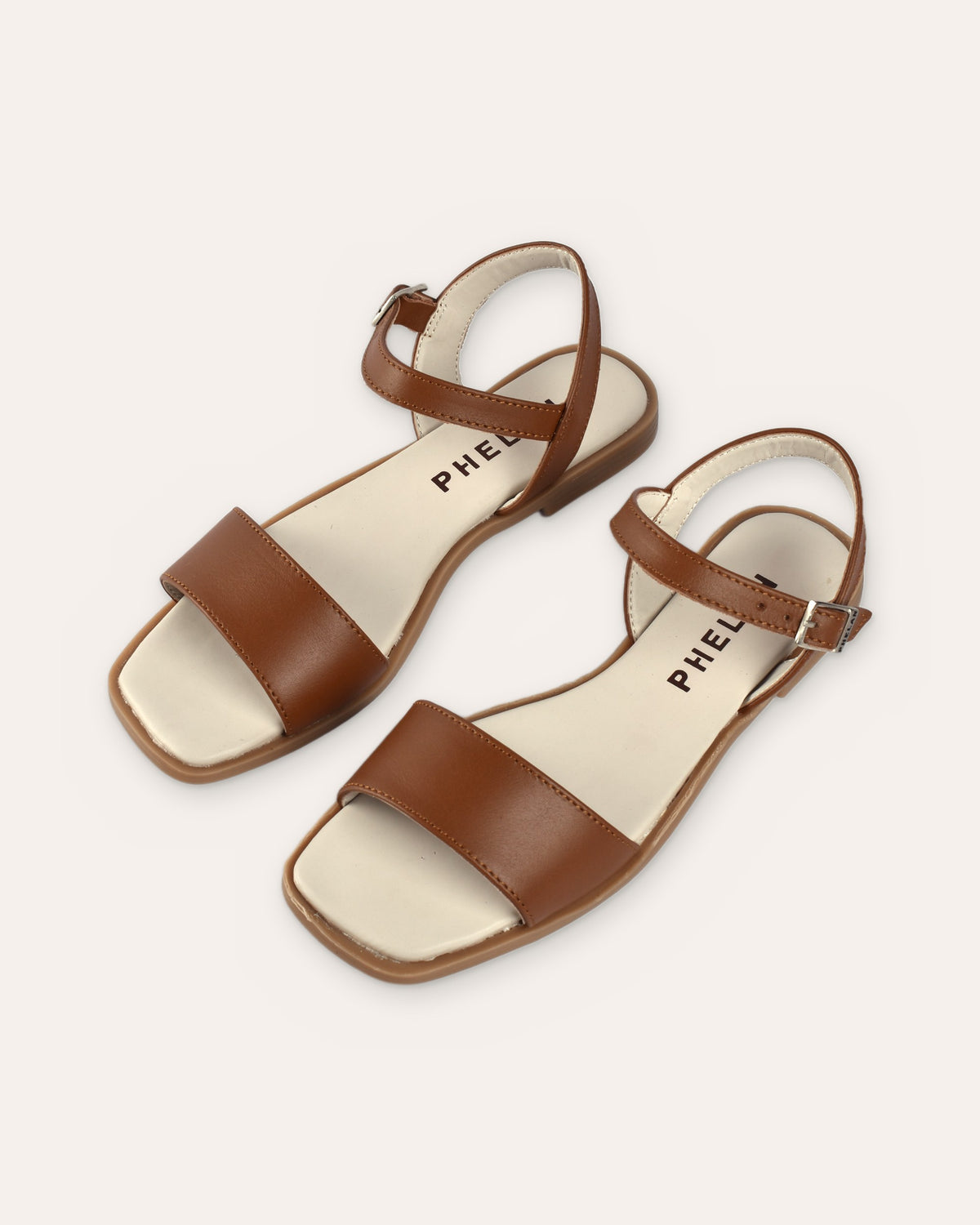 Stella Sandal in Tan — handmade leather ankle-strap sandal by Phelan Footwear